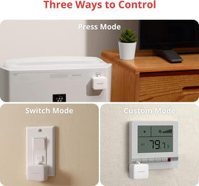 SwitchBot Fingerbot adhesive mount enabling tool-free installation.
