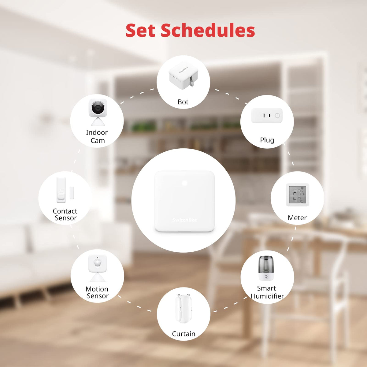 SwitchBot Hub Mini supports voice control with Alexa and Google Assistant.