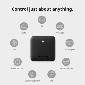 SwitchBot Hub Mini 2.4GHz WiFi setup image shows simple wireless pairing.