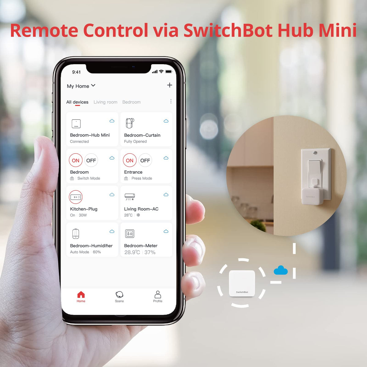 SwitchBot installation on a clean surface improves grip for long-lasting performance.