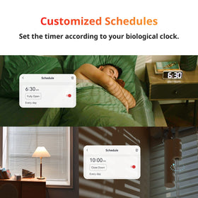 SwitchBot Light Sensor enables automatic tilt adjustments for changing daylight.