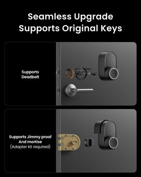 SwitchBot Lock Ultra fingerprint recognition for quick access with added security.