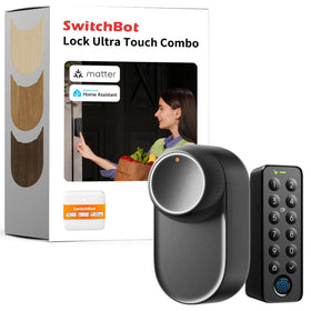 SwitchBot Lock Ultra keypad front view for convenient keyless entry.