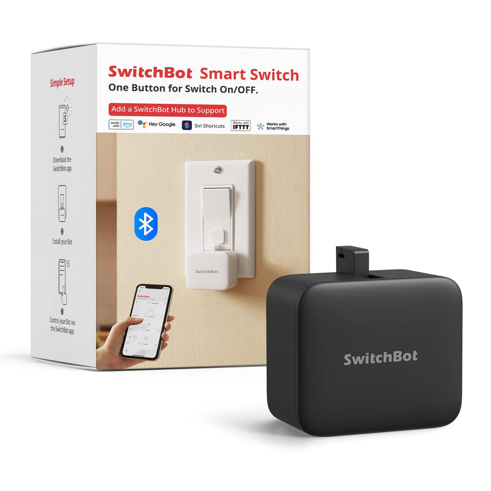 SwitchBot Smart Switch Button Pusher Bluetooth local control for lights.