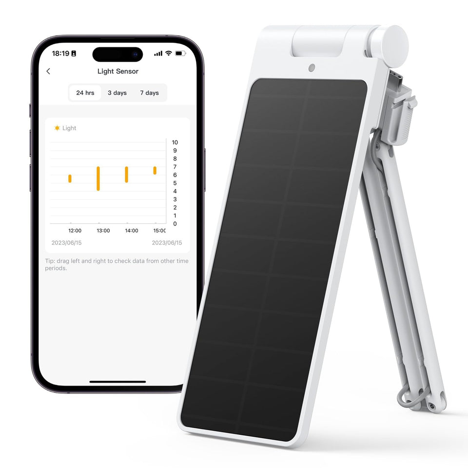 SwitchBot Solar Panel Charger for Curtain 3 delivers uninterrupted power from sunlight.
