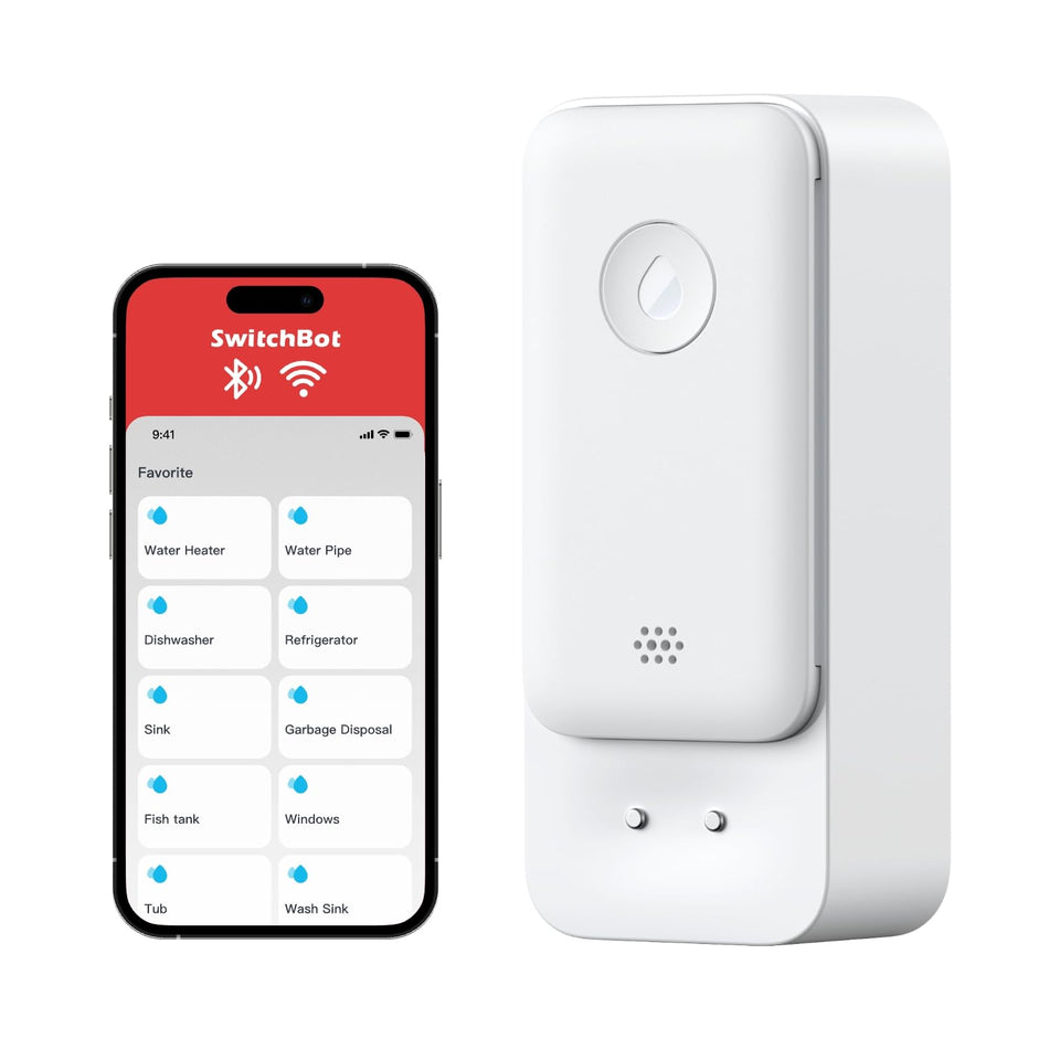SwitchBot WiFi Water Sensor front view with direct WiFi alerts for leak protection
