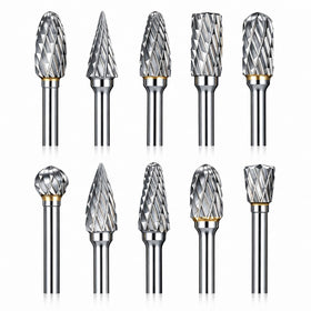 Sworker carbide burr set 10 pcs packaging for organized storage and quick access.