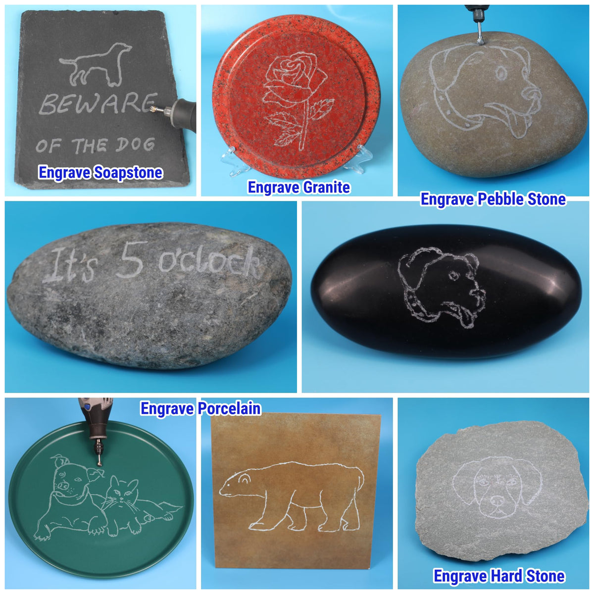 Sworker durable plastic clamshell case keeps burrs organized after use.