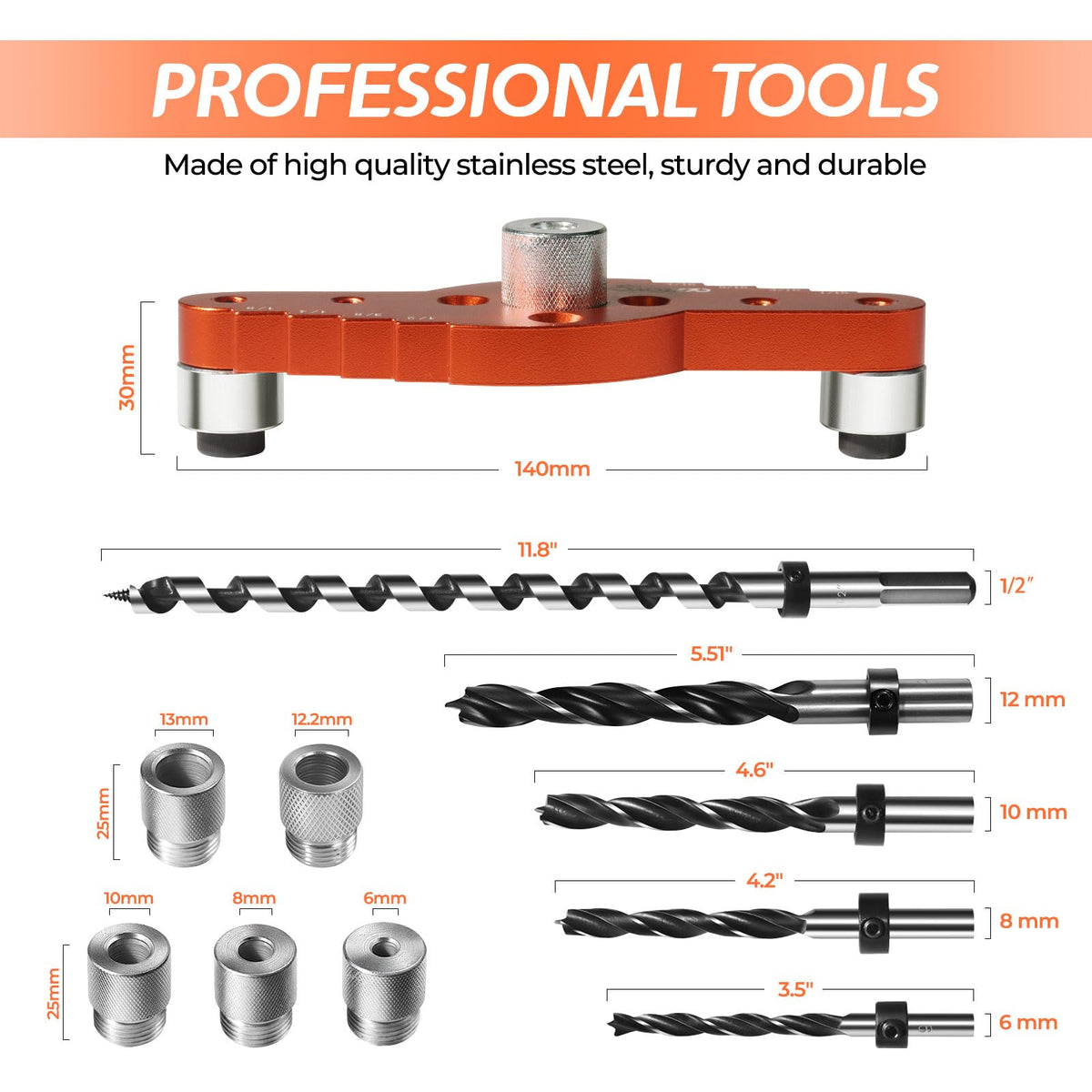 Swozzto stainless steel guide ring ensures durable drilling.