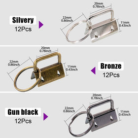 Swpeet silver key fob hardware set made for reliable, eye-catching accessories