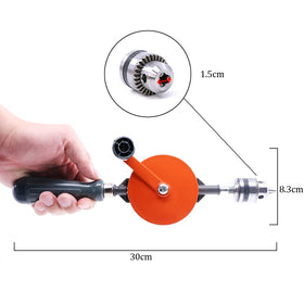 Swpeet double-pinions gear design reduces binding for smoother manual drilling.