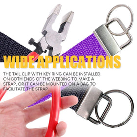 Swpeet key fob hardware with lubricated rubber stops for smooth operation
