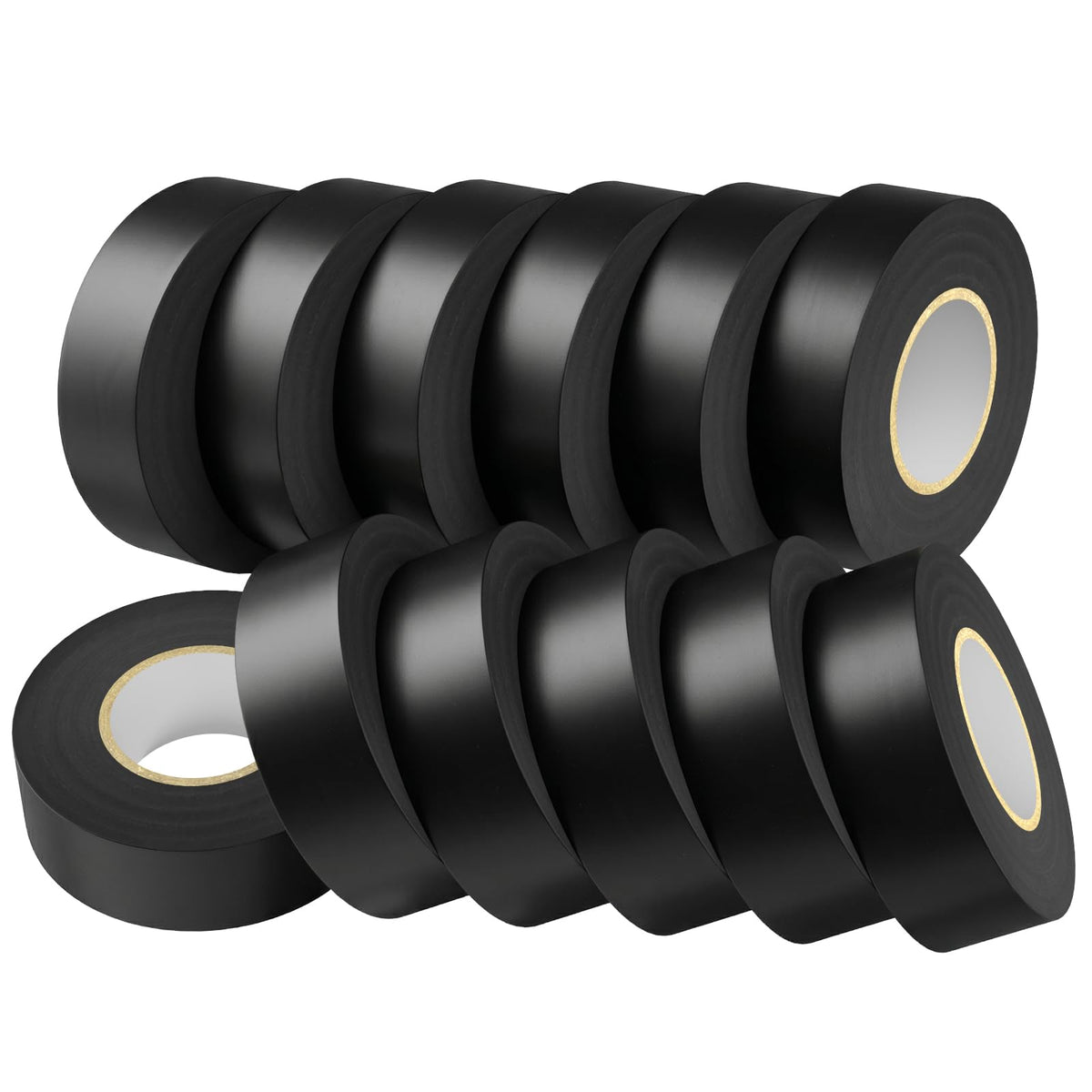 SWRT 12-pack black electrical tape with 66 ft roll demonstrating durable insulation for harsh environments