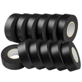 SWRT 12-pack black electrical tape with 66 ft roll demonstrating durable insulation for harsh environments