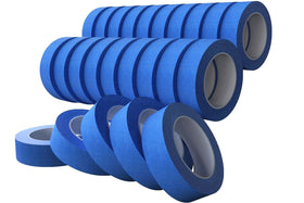 SWRT blue painter's tape packaging shows a 24-roll pack for extended projects