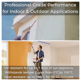 SWRT tape adheres to multiple surfaces like drywall and glass