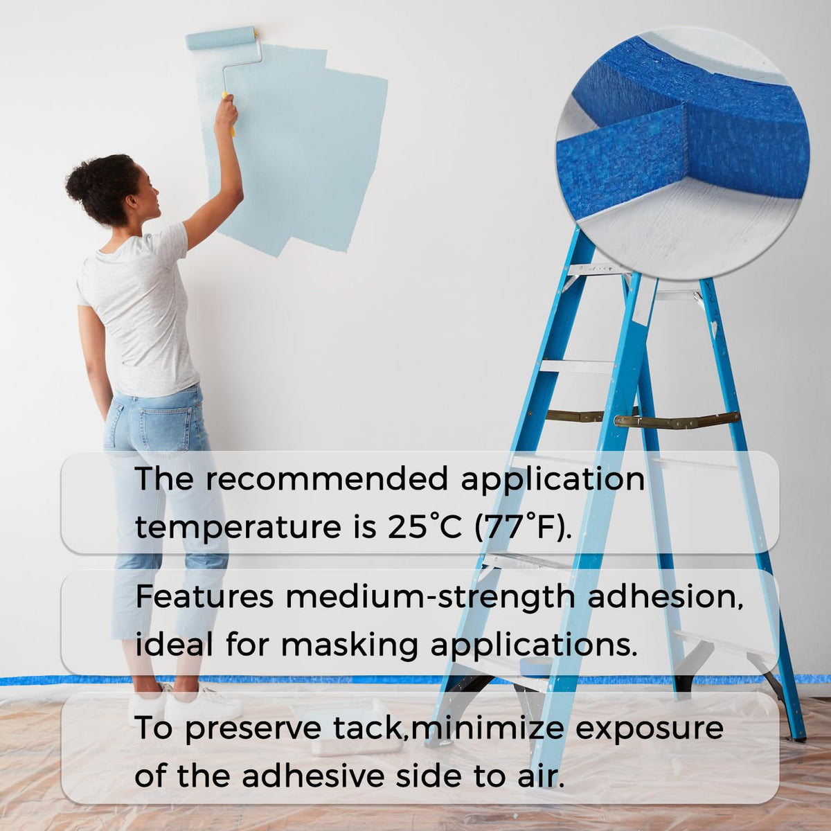 Removal of SWRT tape reveals clean, residue-free finish