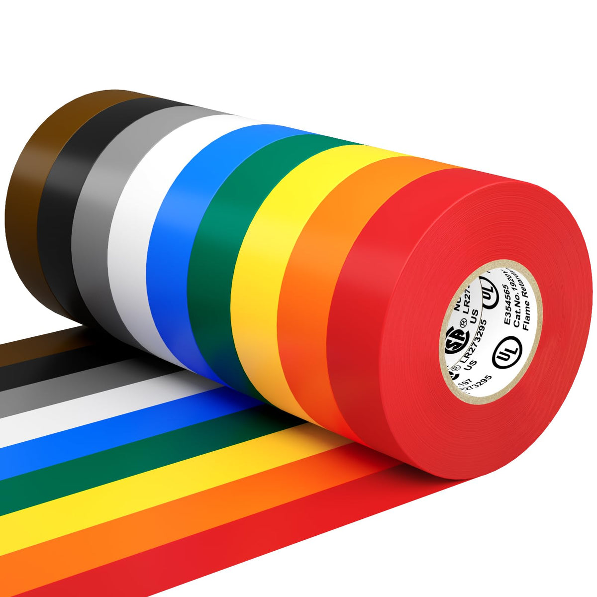 SWRT colored electrical tape red for quick wire identification and durable insulation.