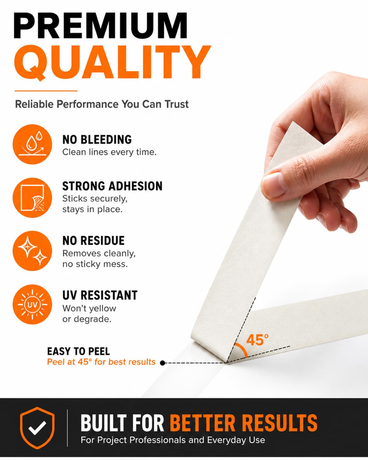 SWRT durable crepe paper masking tape ready for long-lasting use.
