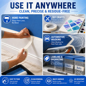 SWRT bulk pack masking tape totaling 1320 yards for large projects