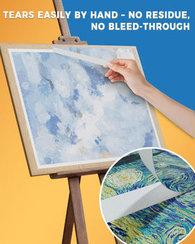 SWRT masking tape adheres firmly to surfaces with easy removal