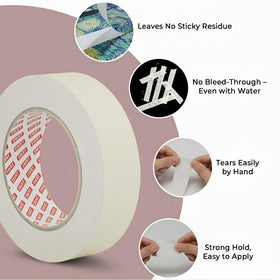 SWRT masking tape in a painting project setup for masking edges