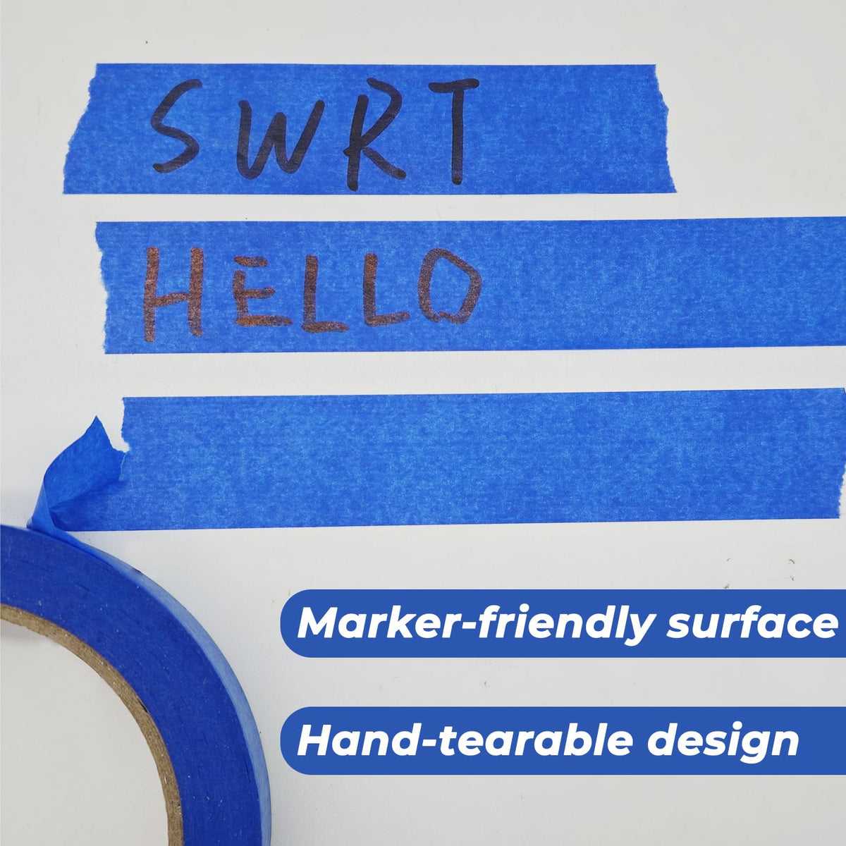 SWRT tape has even adhesive coating to reduce bleed and enhance edge clarity.