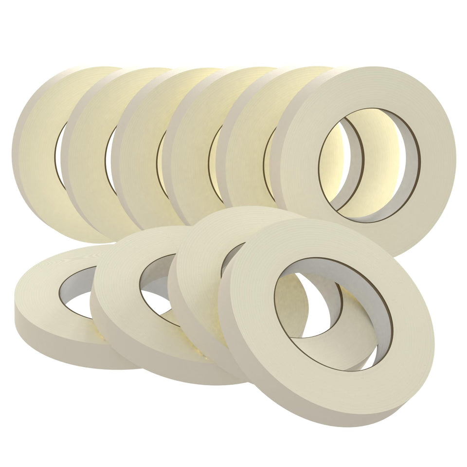 SWRT masking tape ten-roll pack, 0.75 inch width, for precise painting projects.