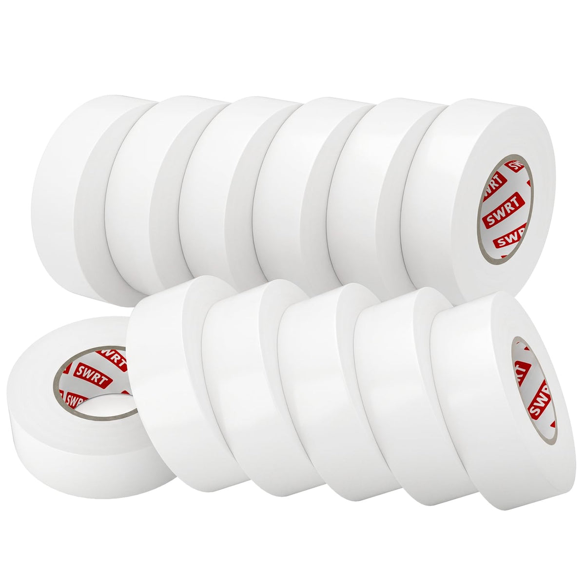 SWRT white electrical tape 66ft roll delivers durable insulation and easy handling.
