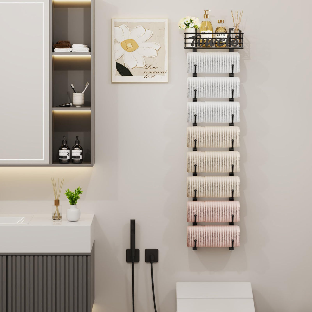 SWTYMIKI anti-sway design stabilizes the towel rack during use