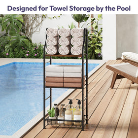 SWTYMIKI towel rack anti-slip feet prevent sliding on bathroom floor