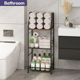 SWTYMIKI towel rack bottom basket stores soaps and bottles with airflow