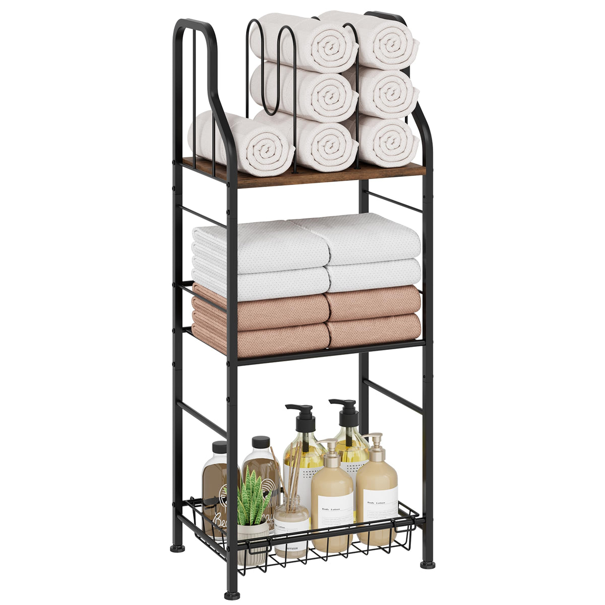 SWTYMIKI towel rack M-shape layout maximizes towel organization