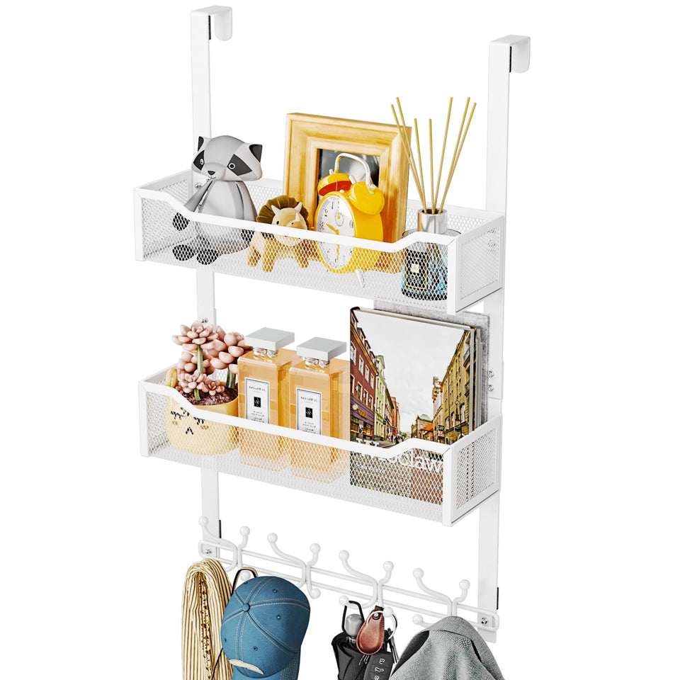 SWTYMIKI over-the-door hook with 16 hooks for towels, coats, and bags