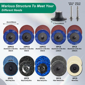 SWUMUO Roll Lock discs with one-quarter shank enable fast, tool-free changes