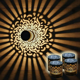SXXSMYWR decorative solar mandala light pattern dazzling your fence at night.