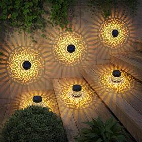 SXXSMYWR weatherproof mandala light provides reliable fence lighting in all seasons.