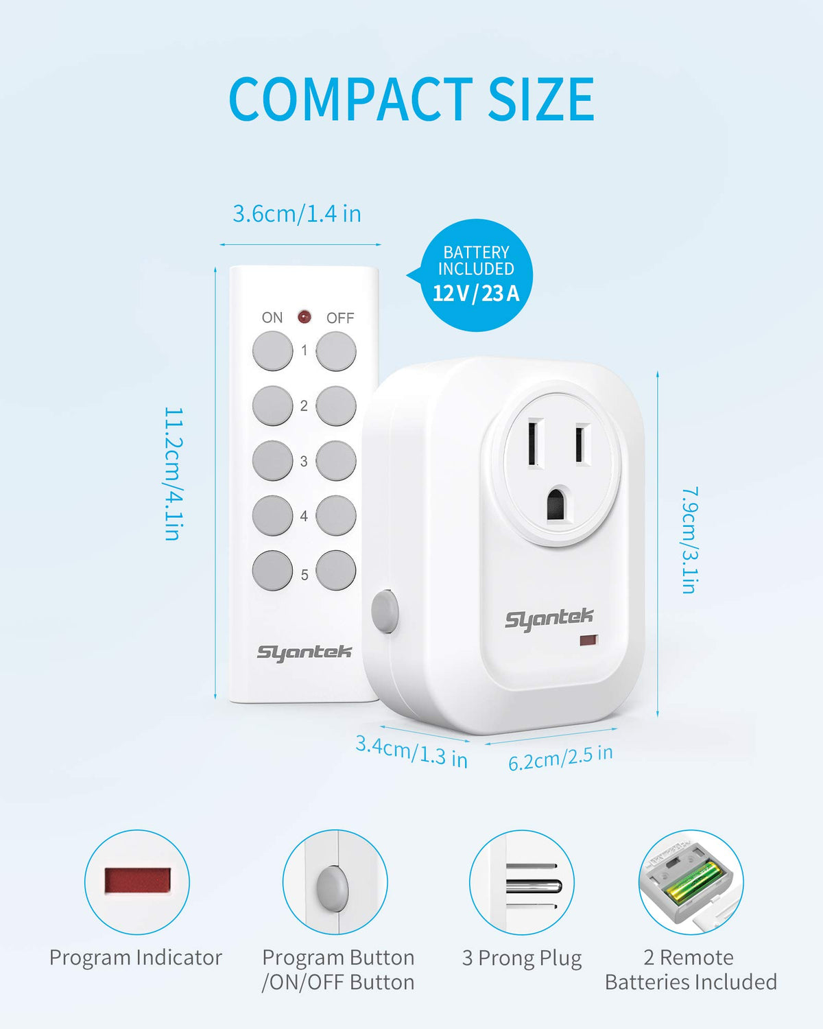 Syantek upgraded remote outlet saves energy by turning devices off remotely.