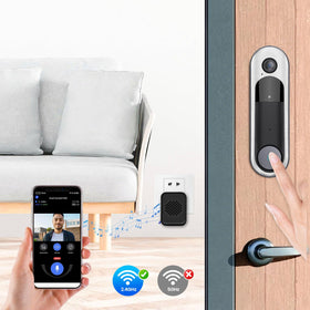 SYCAMTC doorbell live view accessed from a mobile device