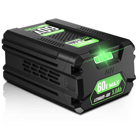 Sydelway Greenworks 60V battery front view highlighting extended runtime