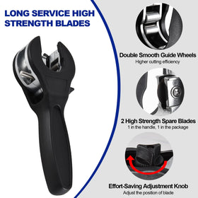 High-strength blades deliver clean, flat pipe cuts.