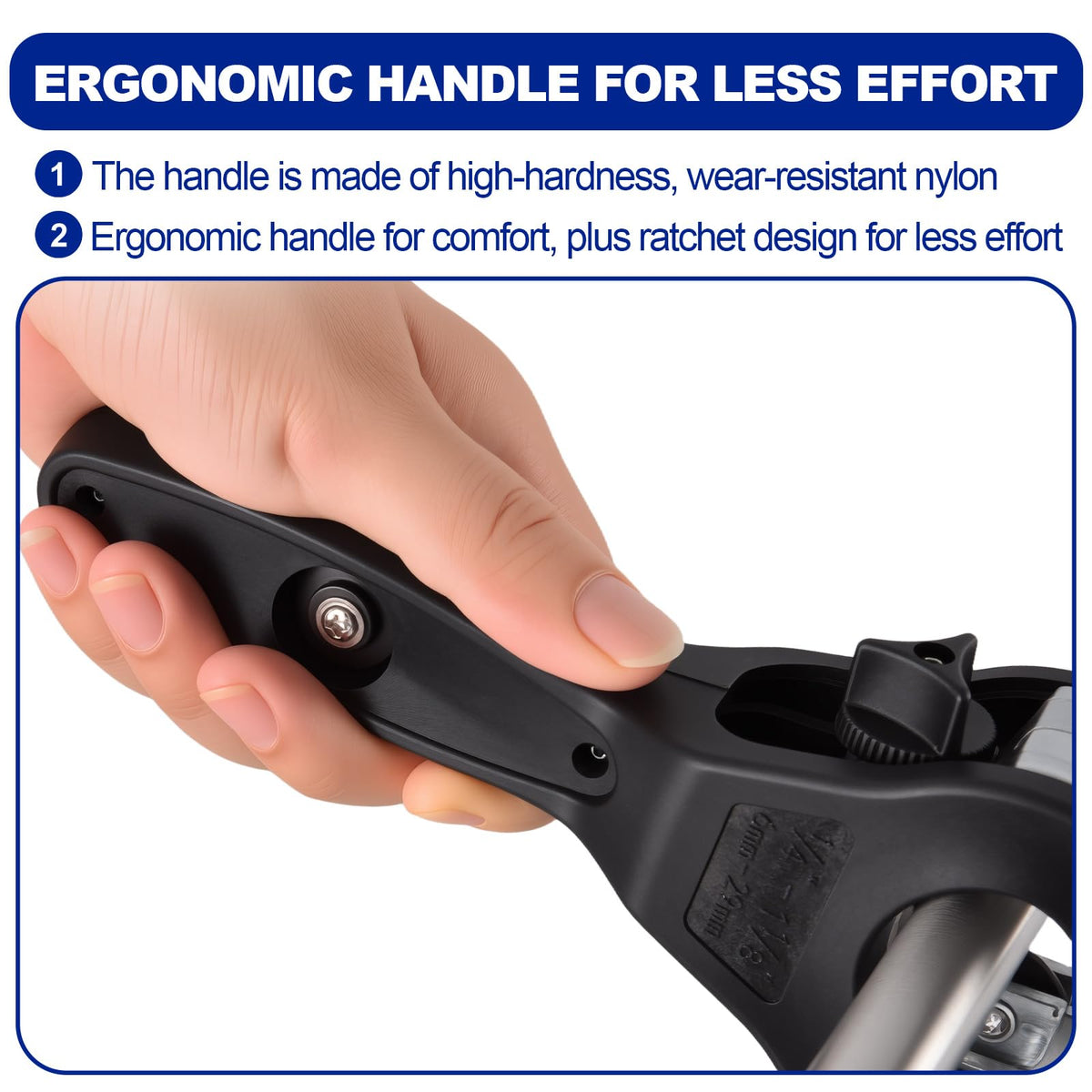 Slip-free gloves provide grip and protection.