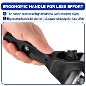 Slip-free gloves provide grip and protection.