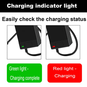 SYFLYH charger label showing AC input 100-240V and DC output 54.6V