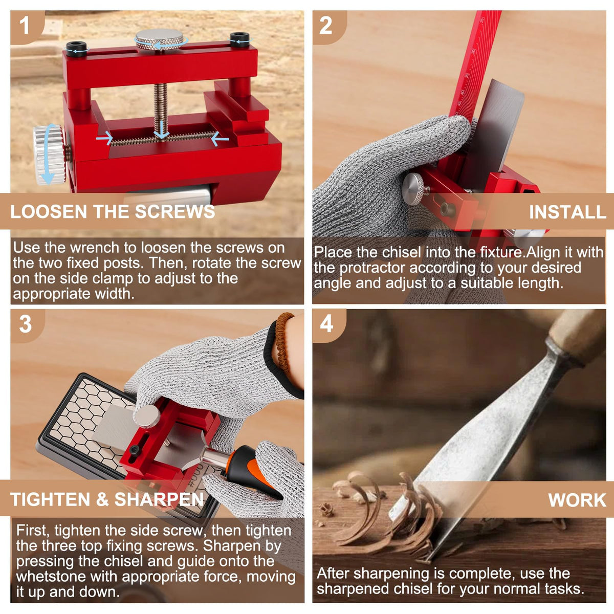 Syizyen non-slip base stabilizes sharpening on any workbench.