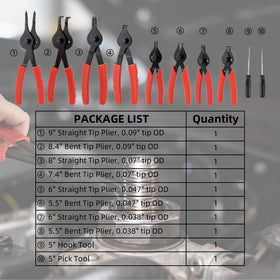 Syizyen snap ring pliers showing internal/external conversion feature.