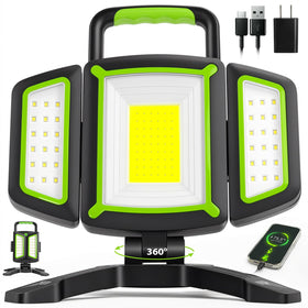 SYLSTAR 30W work light with magnetic attachment for hands-free garage lighting.