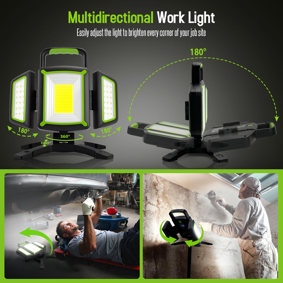 4400mAh battery powering the light with USB charging capability.
