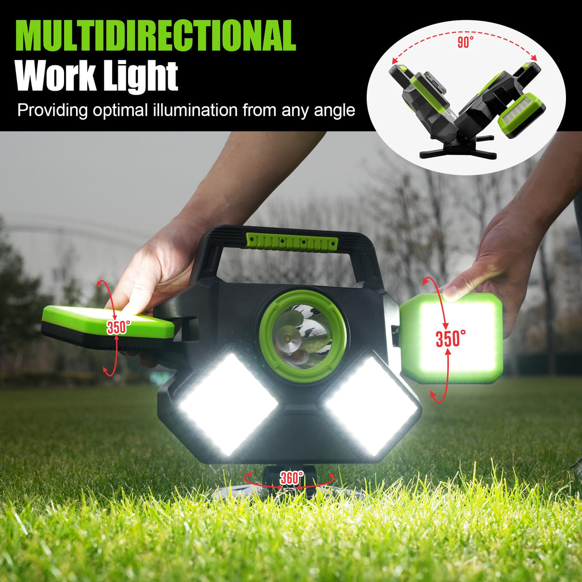 SYLSTAR 5000lm magnetic LED light setup emphasizes powerful brightness for wide-area tasks.