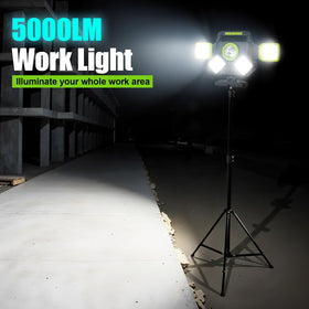 SYLSTAR foldable 360-rotation panel shown in action for versatile angle lighting.